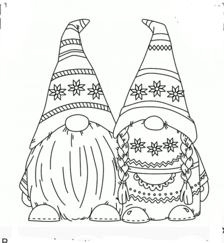 gnome printable coloring pages