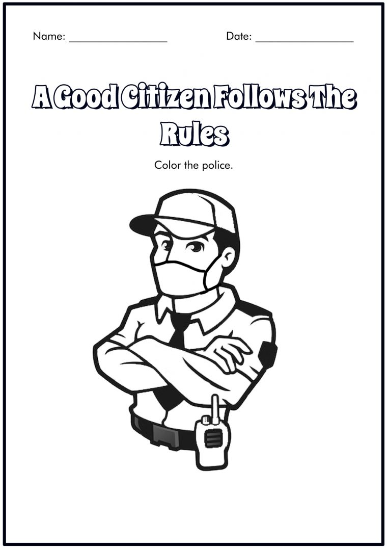 good citizen coloring page