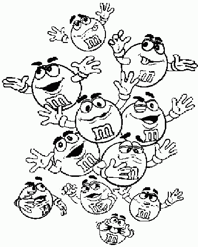 m&m coloring page