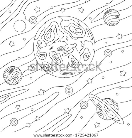 universe coloring page