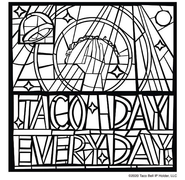 taco bell coloring page