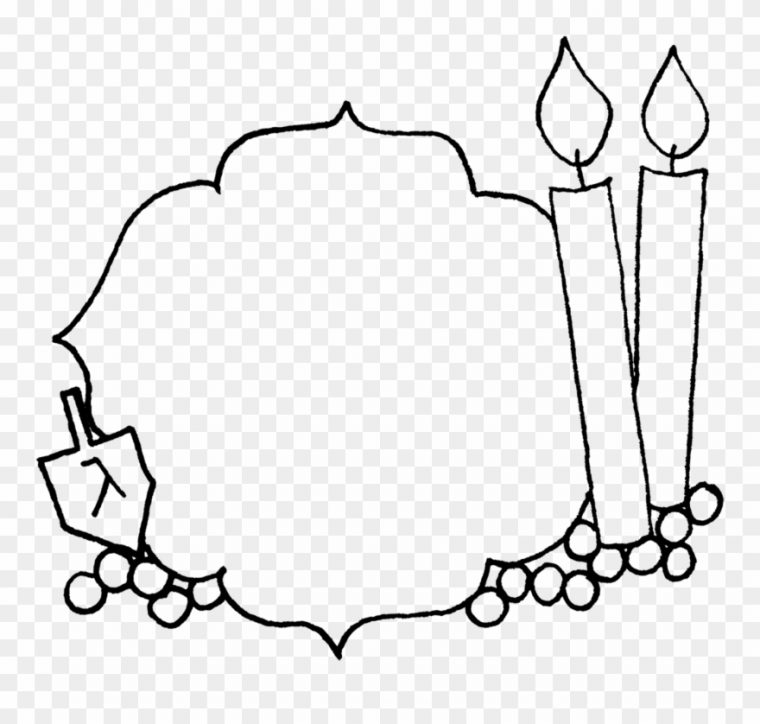 printable menorah coloring page