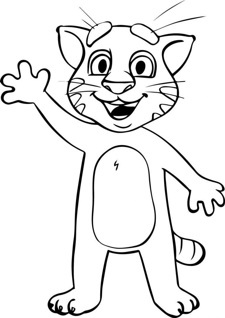 talking tom coloring pages printable