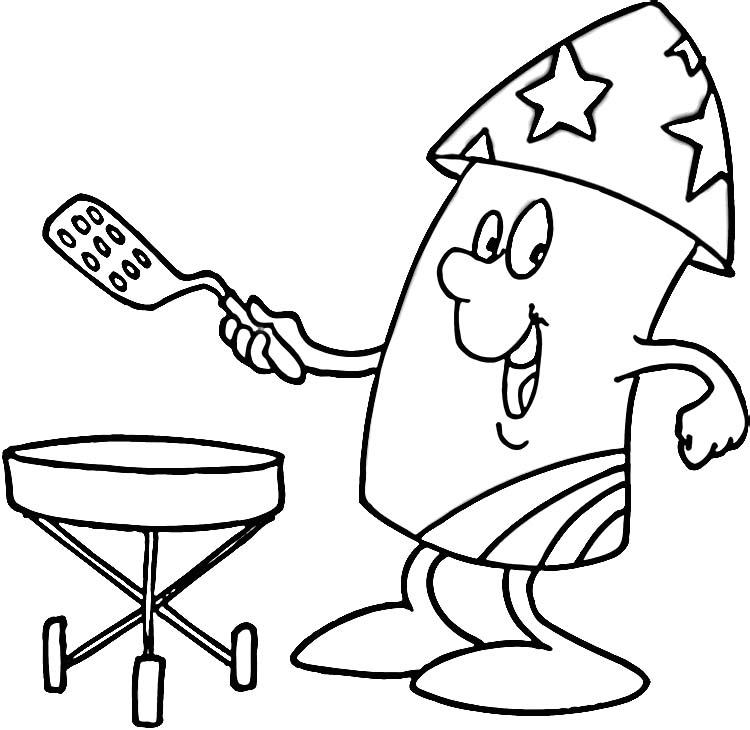 bbq coloring pages