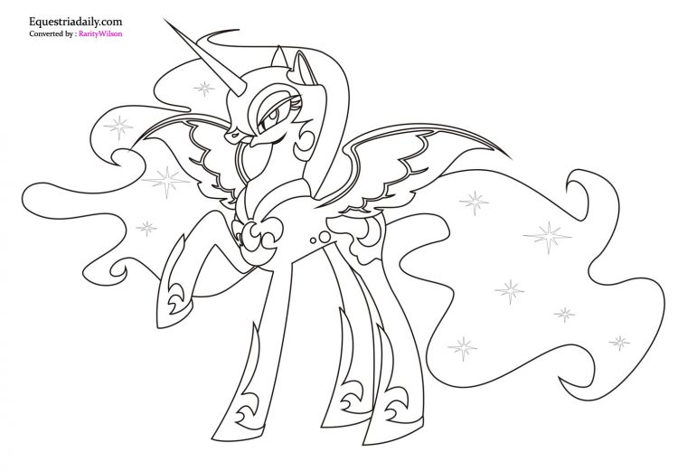 cadence princess luna my little pony coloring pages