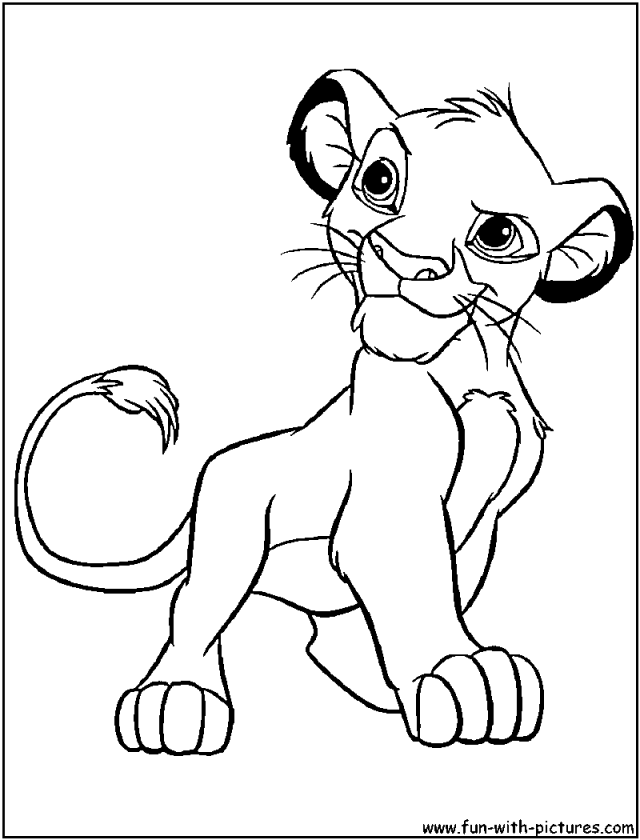 nala and simba coloring pages