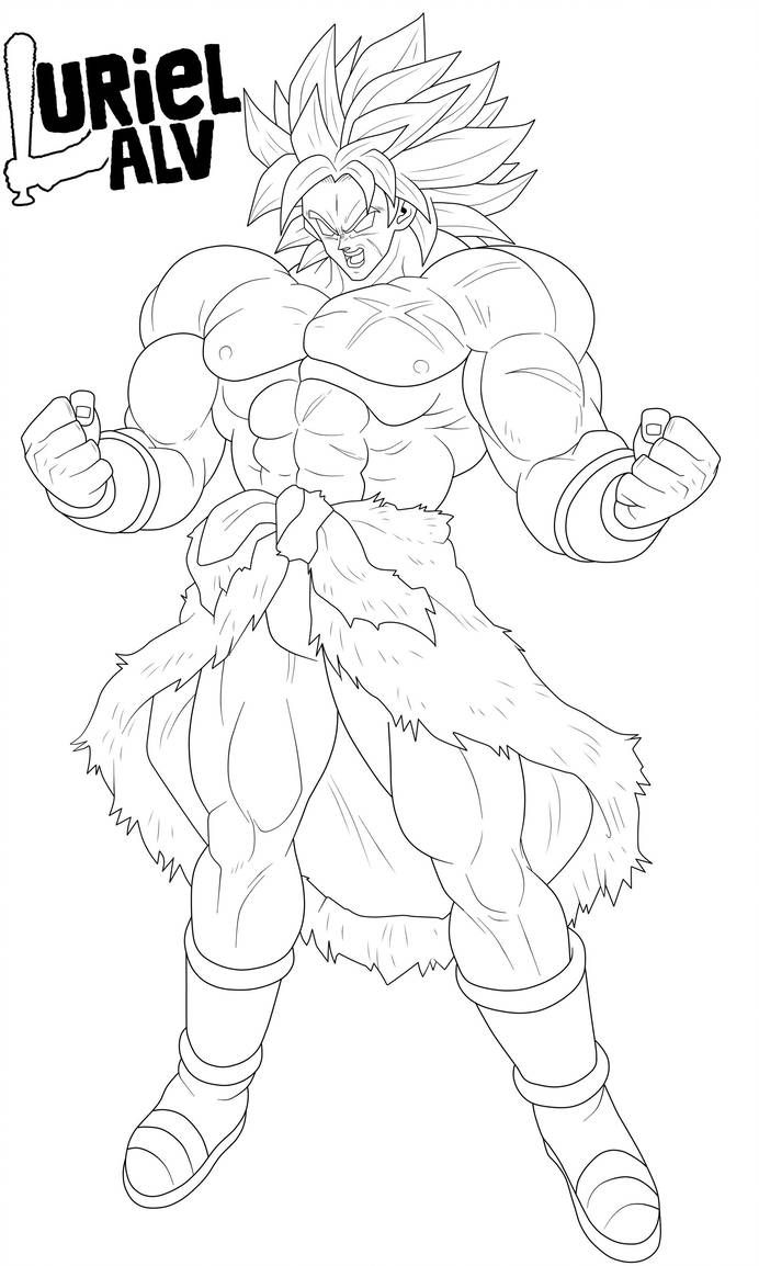 broly coloring page