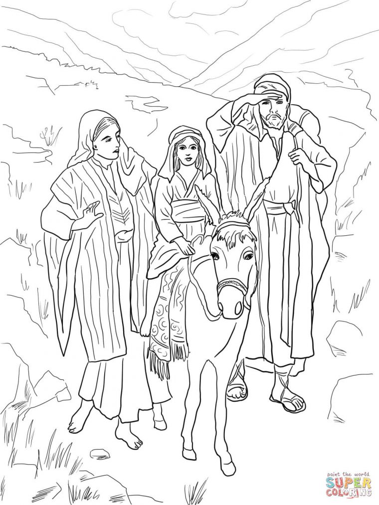 holy family coloring page