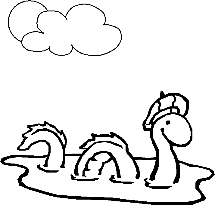 printable loch ness monster coloring page