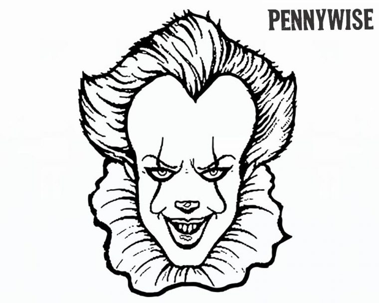 pennywise clown coloring pages