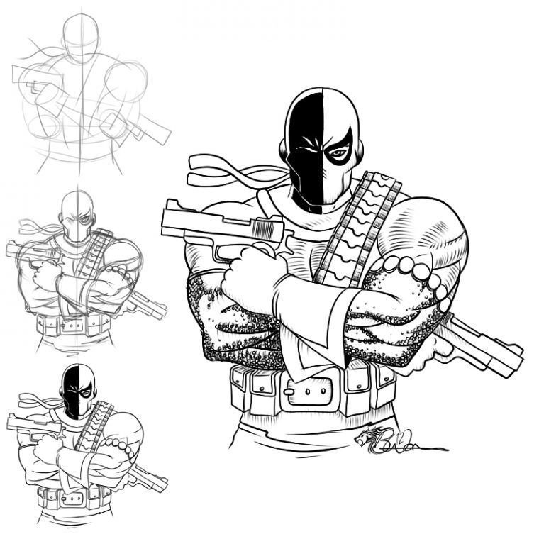 deathstroke coloring pages