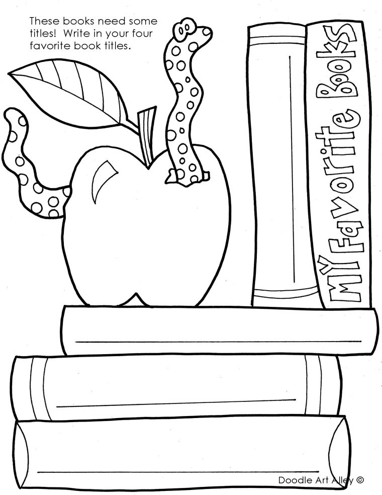 printable library coloring pages