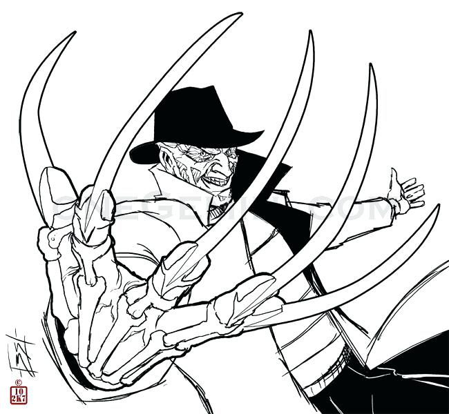 freddy krueger coloring page