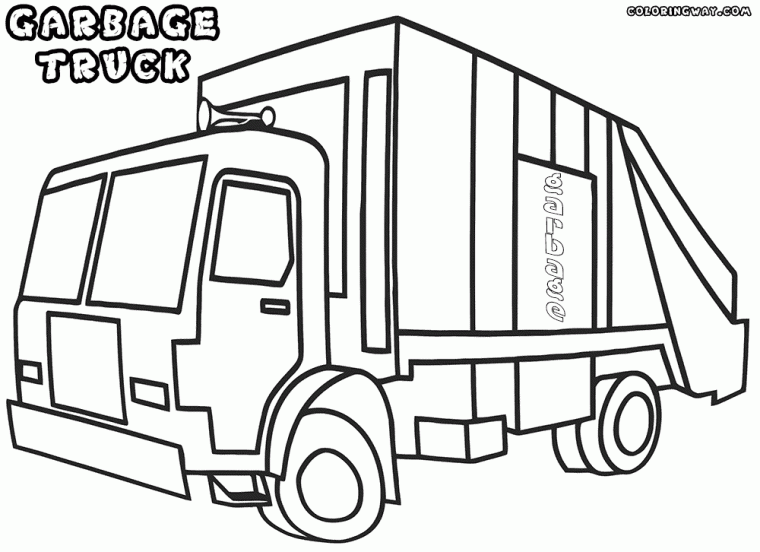 free garbage truck coloring pages