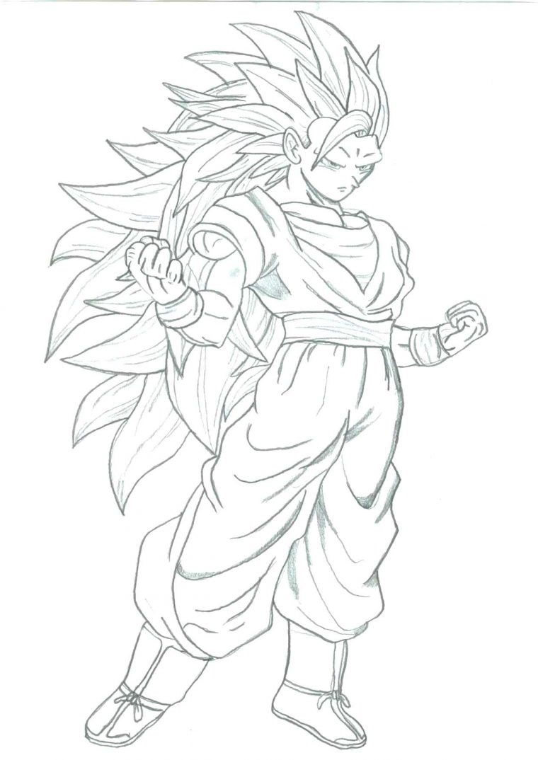 super saiyan goku coloring pages