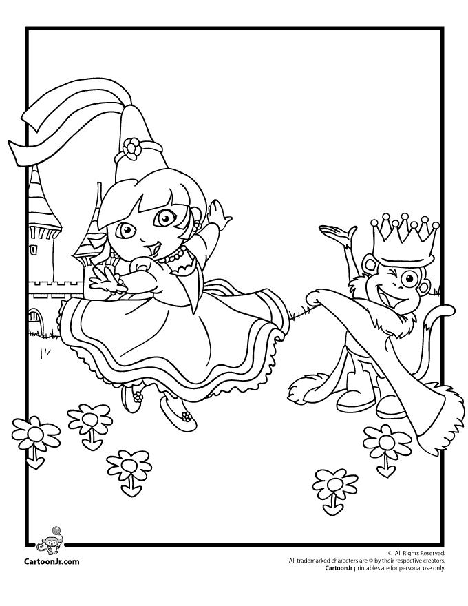 princess dora coloring pages princess dora coloring pages