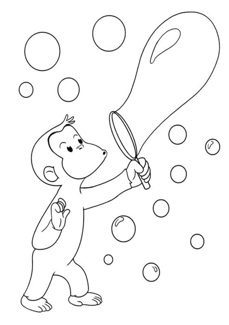 printable curious george coloring pages