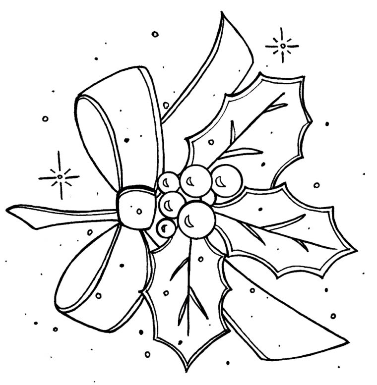 holly berry coloring pages