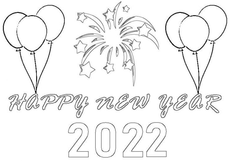 new year 2022 coloring pages