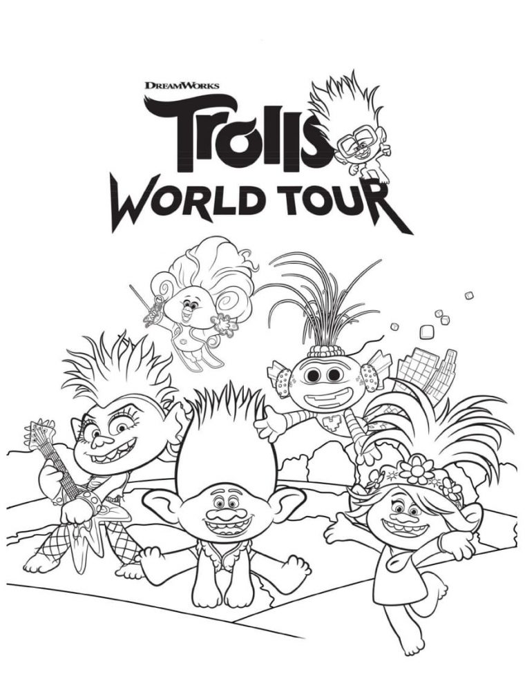 trolls 2 coloring pages