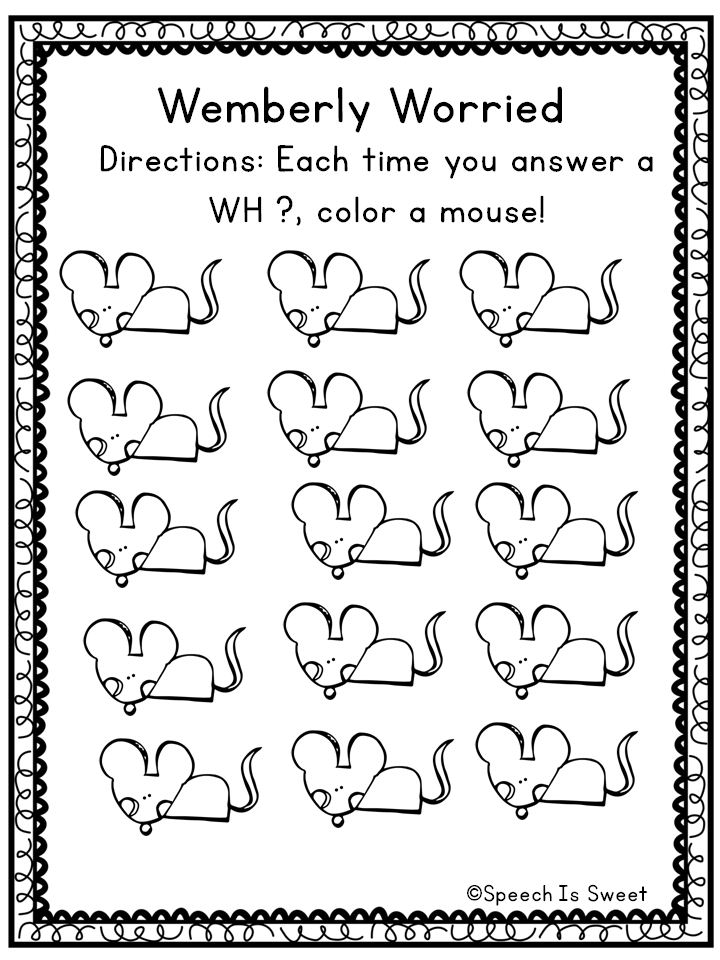 wemberly worried coloring page