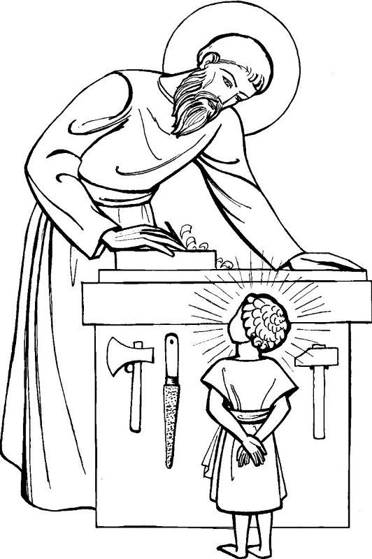 coloring page of st. joseph