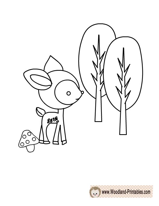 woodland coloring pages