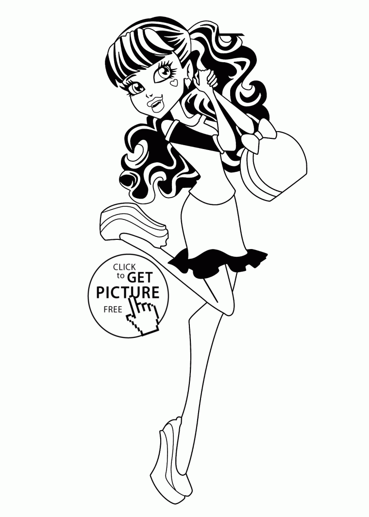 draculaura coloring pages