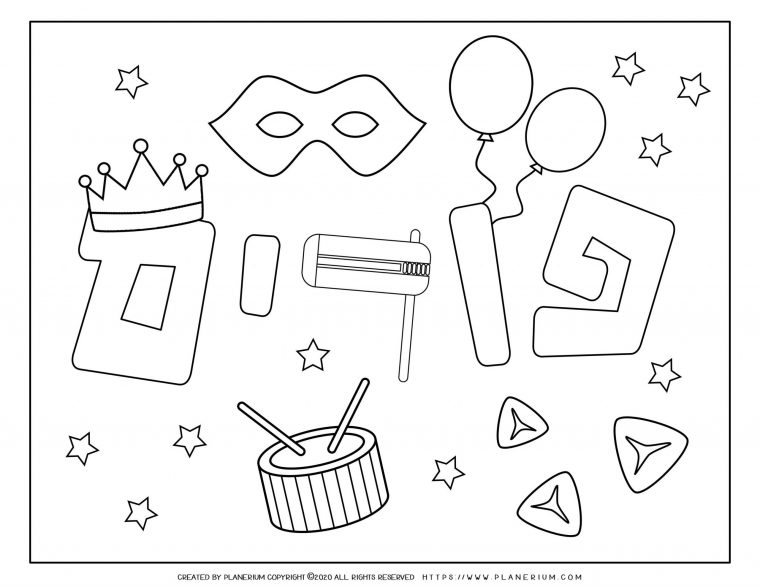 purim coloring pages printable