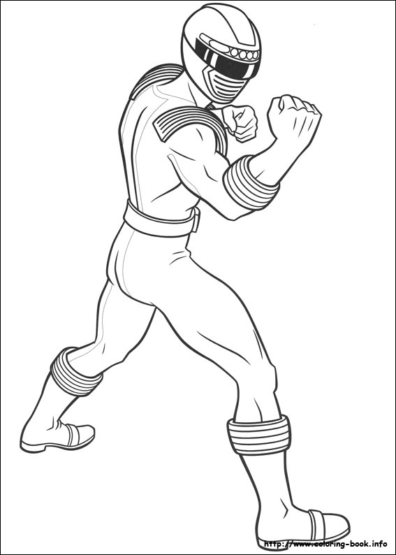 red power ranger coloring pages