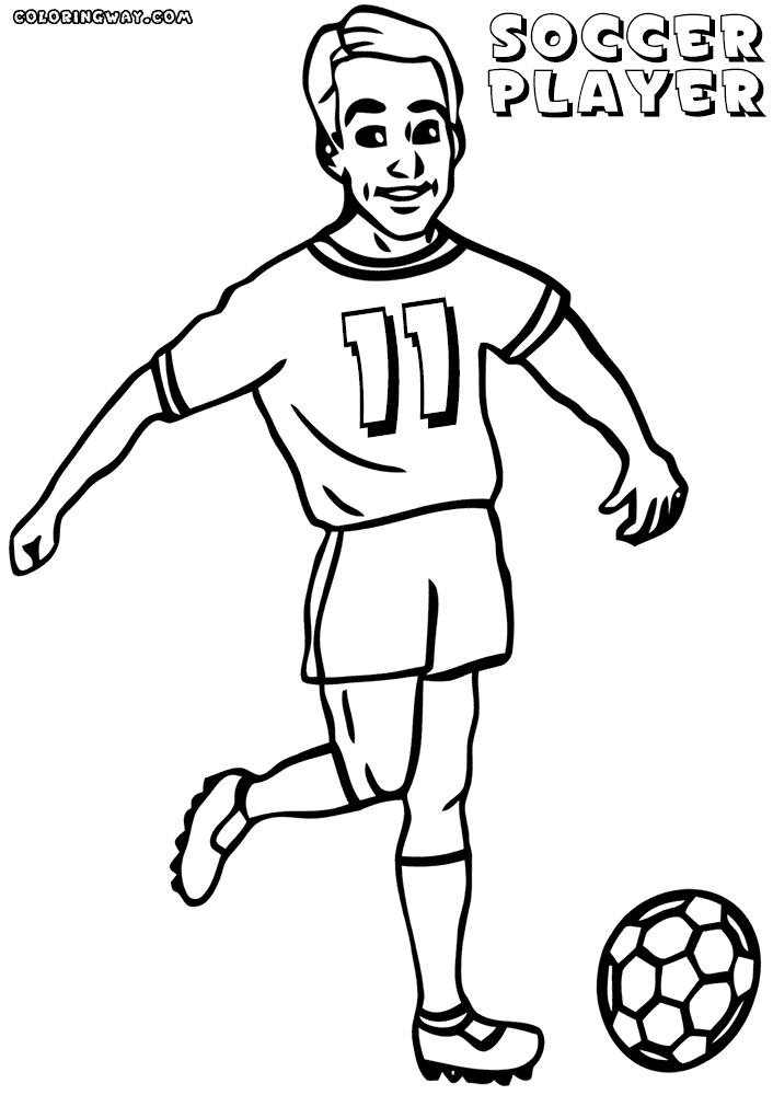 soccer player coloring page