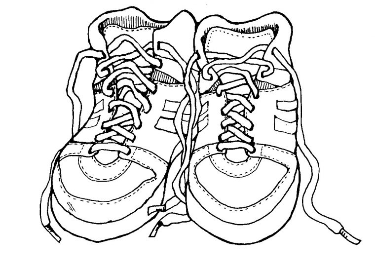 tennis shoes coloring pages