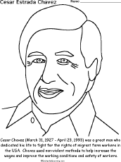 cesar chavez coloring page cesar chavez coloring page