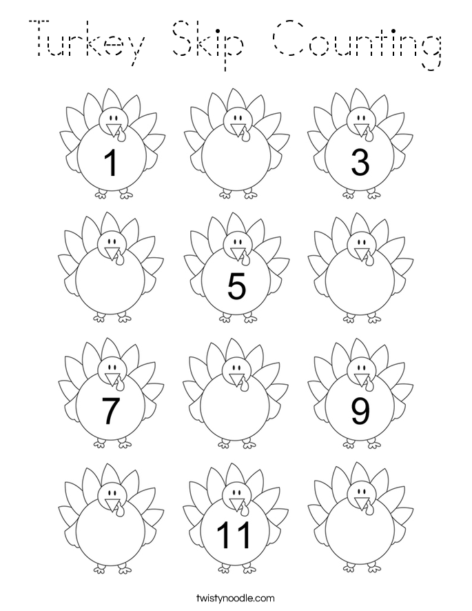 skip counting coloring pages