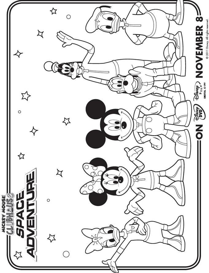 free printable mickey mouse clubhouse coloring pages