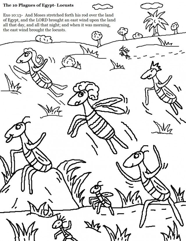 printable 10 plagues of egypt coloring pages
