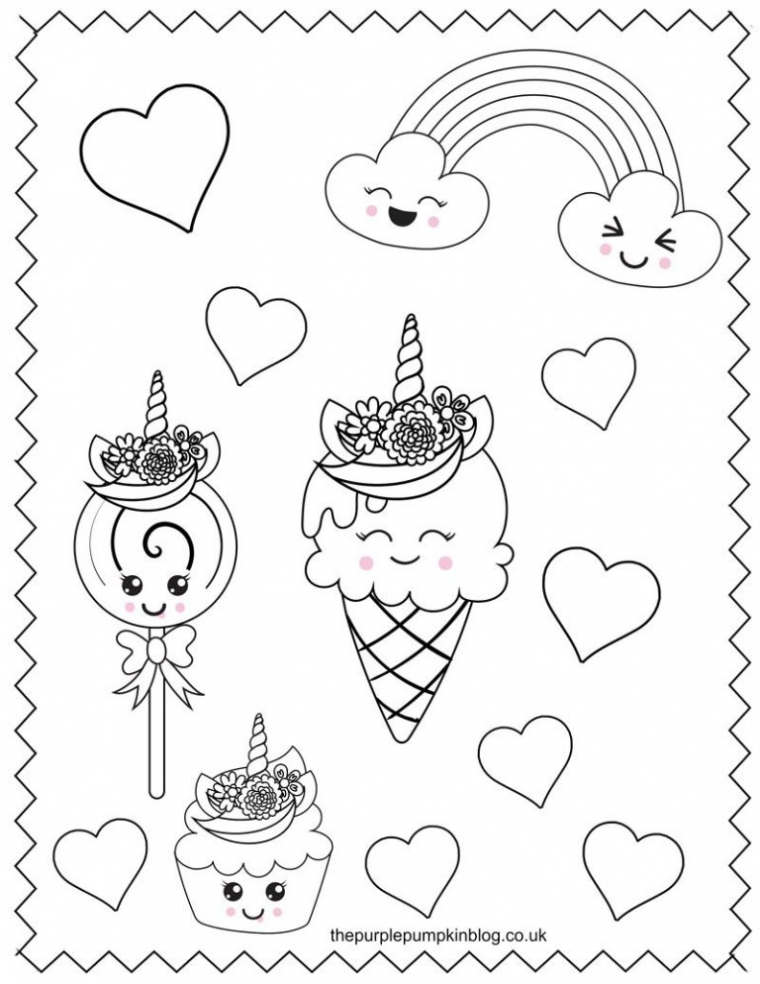 unicorn ice cream coloring page unicorn ice cream coloring page