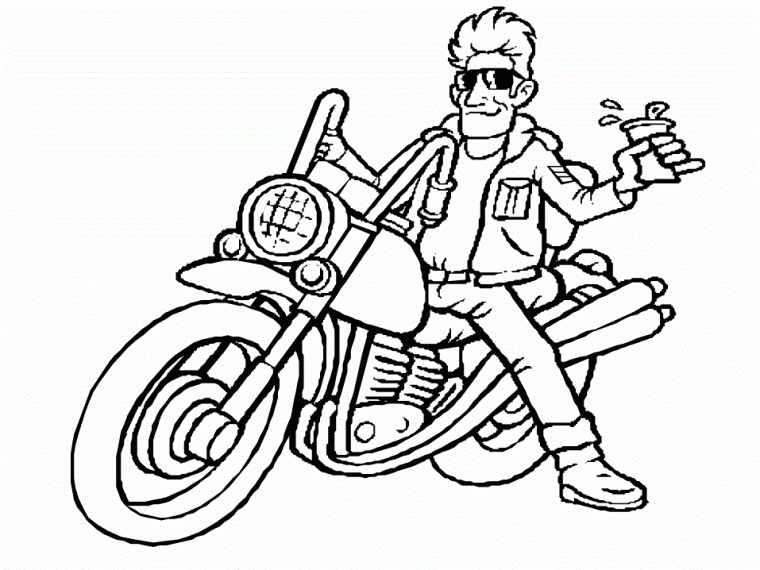 motorcyle coloring page motorcyle coloring page