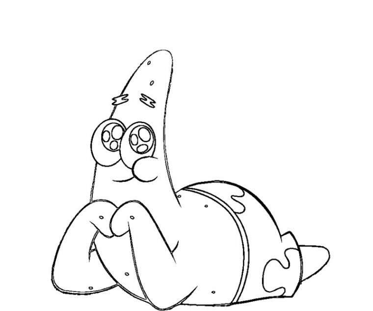 patrick star coloring page