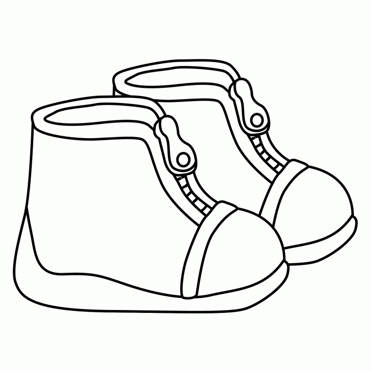 free shoe coloring pages