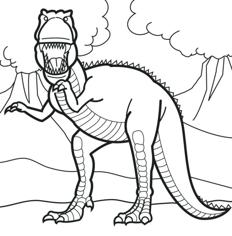 scary dinosaur coloring pages