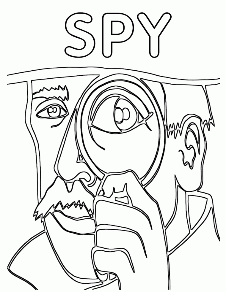 spy coloring pages spy coloring pages