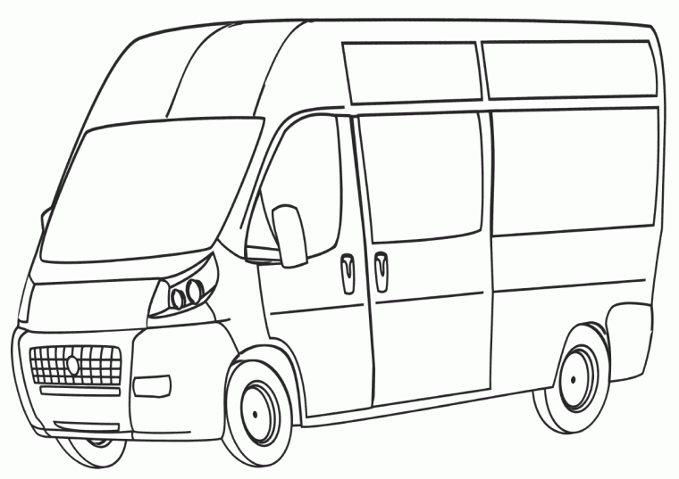 van coloring page
