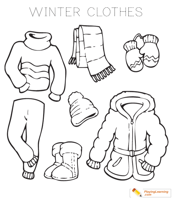 clothes coloring page