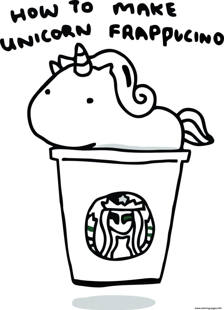 unicorn starbucks coloring pages unicorn starbucks coloring pages