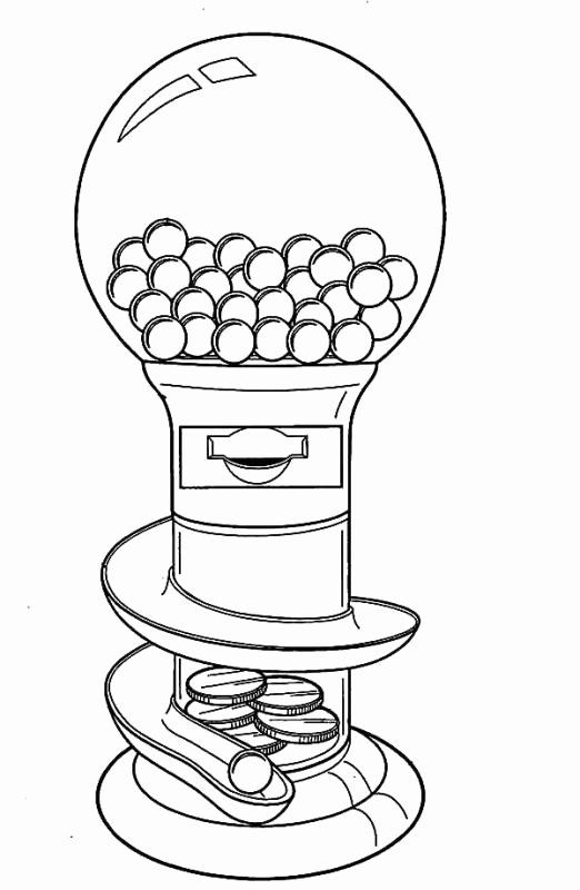 gumball machine coloring pages