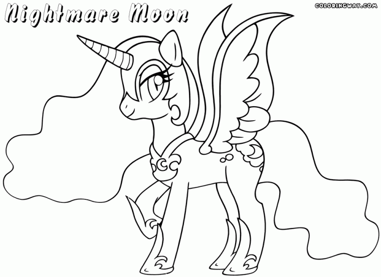 nightmare moon coloring pages
