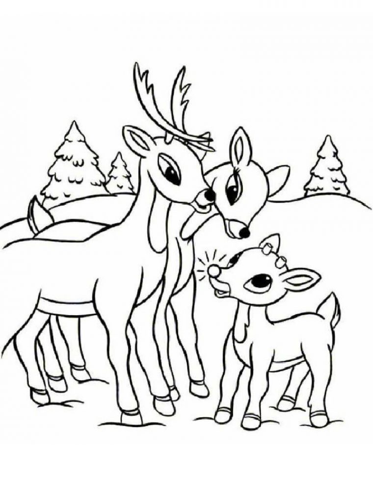 printable rudolph coloring pages