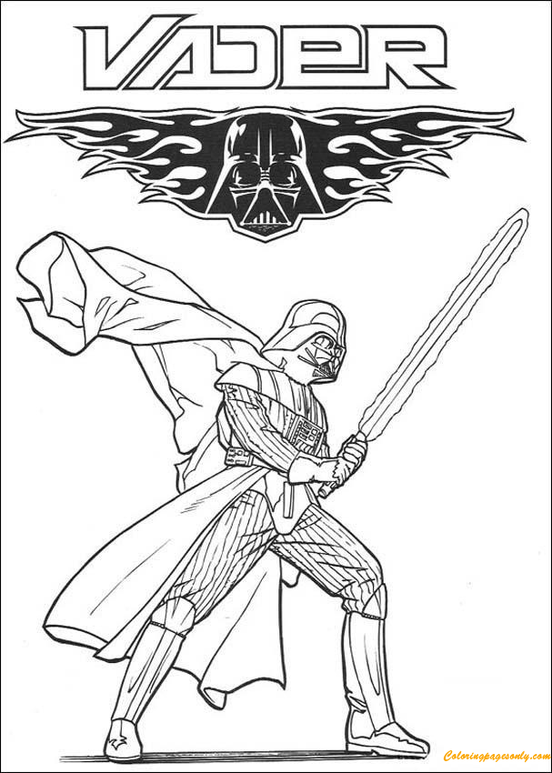 darth vadar coloring page