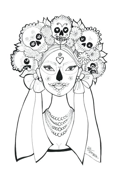 dia de muertos coloring pages